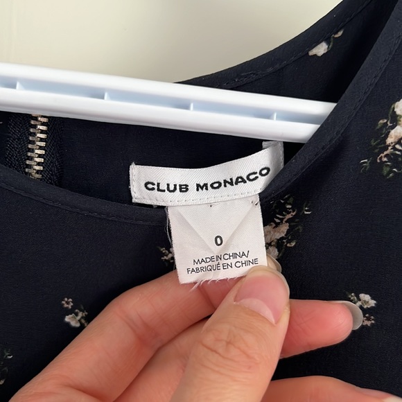 Club Monaco Isra Silk Floral Shorts Romper - Picture 7 of 8